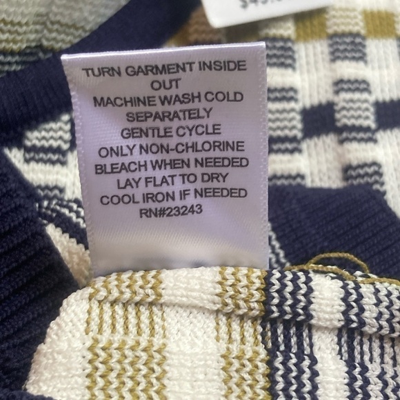 New York& Co NWT blue,white and olive tank top no flaws size small - Picture 6 of 7